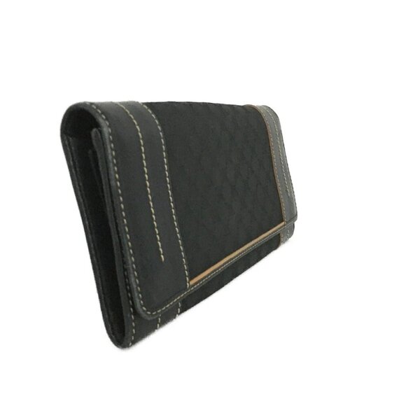 CELINE Macadam Canvas Leather Long Bifold Wallet Black/3BA0374 - Picture 2 of 8